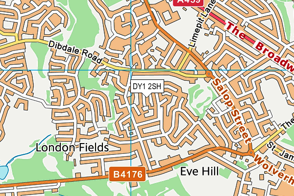 DY1 2SH map - OS VectorMap District (Ordnance Survey)