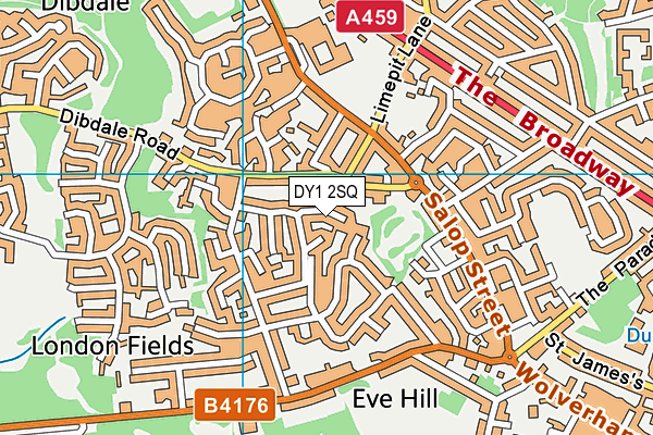 DY1 2SQ map - OS VectorMap District (Ordnance Survey)