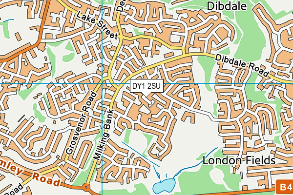 DY1 2SU map - OS VectorMap District (Ordnance Survey)