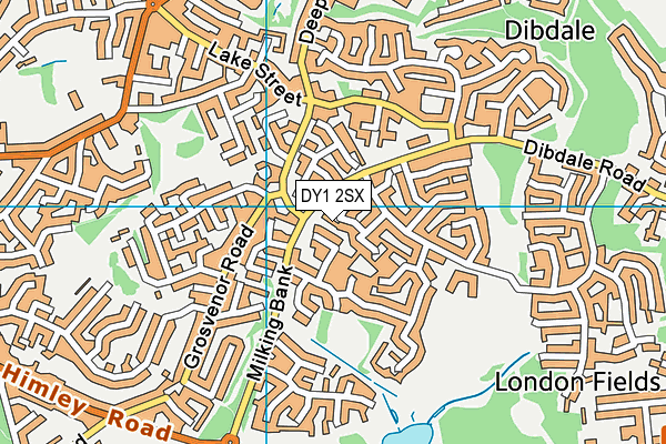 DY1 2SX map - OS VectorMap District (Ordnance Survey)