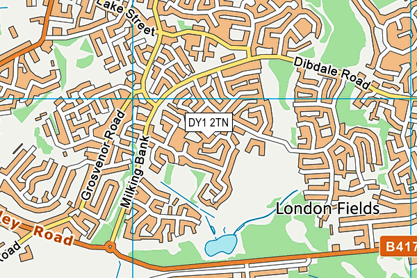 DY1 2TN map - OS VectorMap District (Ordnance Survey)