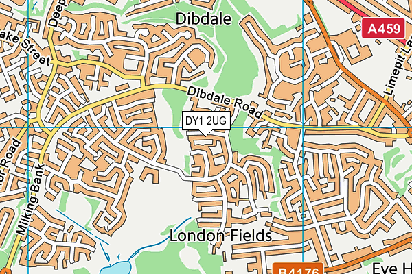 DY1 2UG map - OS VectorMap District (Ordnance Survey)