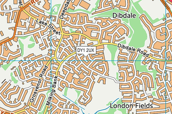DY1 2UX map - OS VectorMap District (Ordnance Survey)