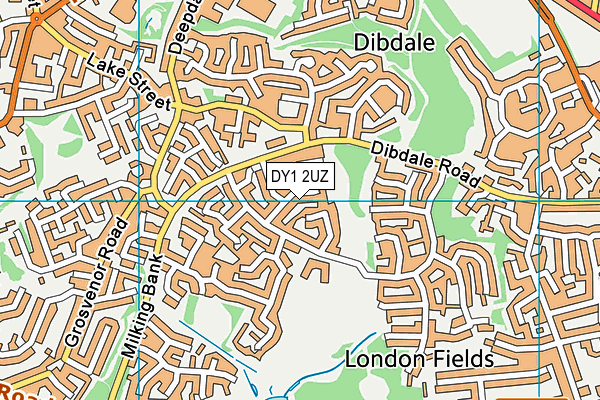 DY1 2UZ map - OS VectorMap District (Ordnance Survey)