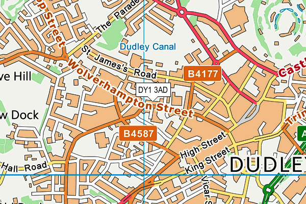 DY1 3AD map - OS VectorMap District (Ordnance Survey)