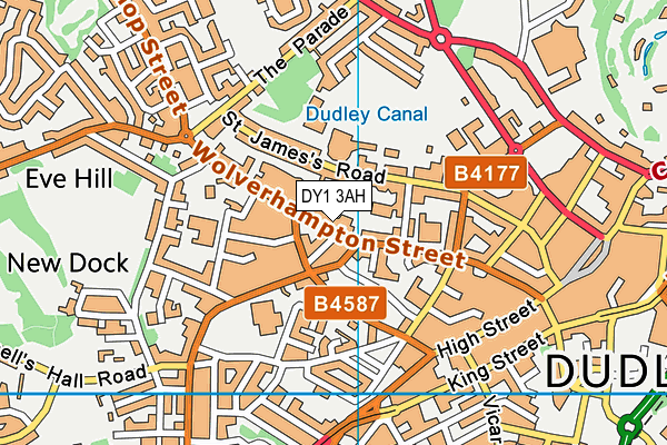 DY1 3AH map - OS VectorMap District (Ordnance Survey)