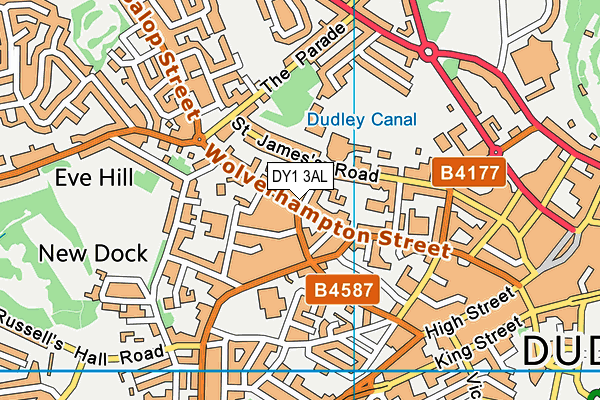 DY1 3AL map - OS VectorMap District (Ordnance Survey)