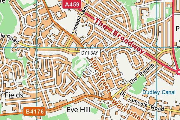 DY1 3AY map - OS VectorMap District (Ordnance Survey)