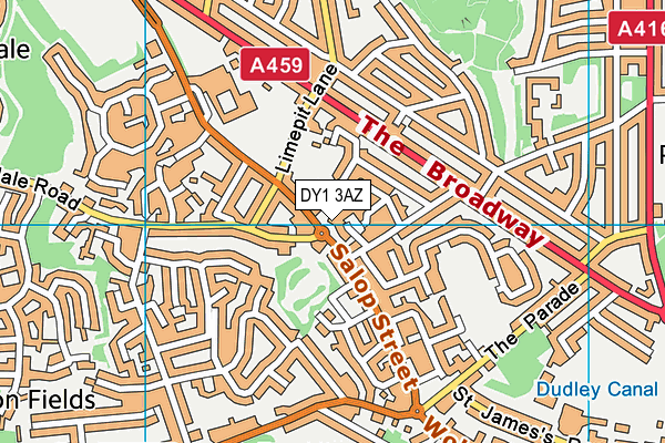 DY1 3AZ map - OS VectorMap District (Ordnance Survey)