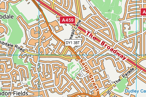 DY1 3BT map - OS VectorMap District (Ordnance Survey)