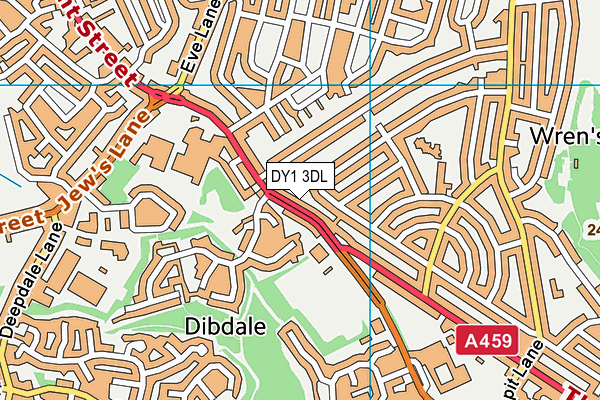 DY1 3DL map - OS VectorMap District (Ordnance Survey)