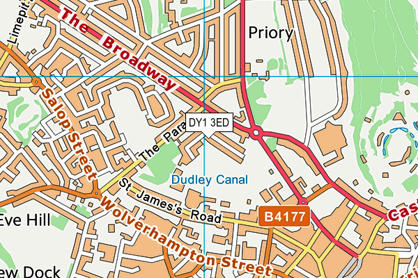 DY1 3ED map - OS VectorMap District (Ordnance Survey)