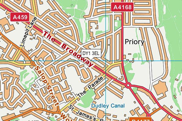 DY1 3EL map - OS VectorMap District (Ordnance Survey)