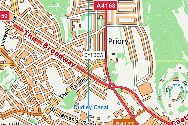 DY1 3EW map - OS VectorMap District (Ordnance Survey)
