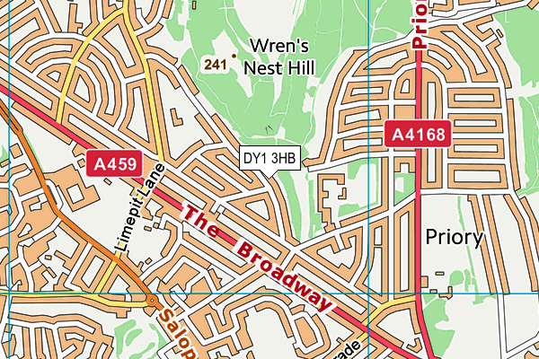 DY1 3HB map - OS VectorMap District (Ordnance Survey)