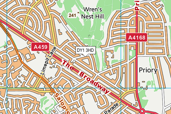 DY1 3HD map - OS VectorMap District (Ordnance Survey)