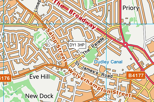 Dudley College (Castle View) map (DY1 3HP) - OS VectorMap District (Ordnance Survey)