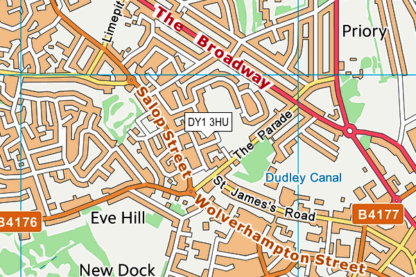 DY1 3HU map - OS VectorMap District (Ordnance Survey)