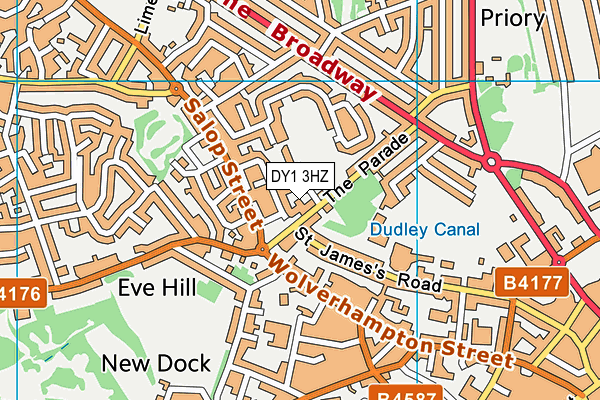 DY1 3HZ map - OS VectorMap District (Ordnance Survey)