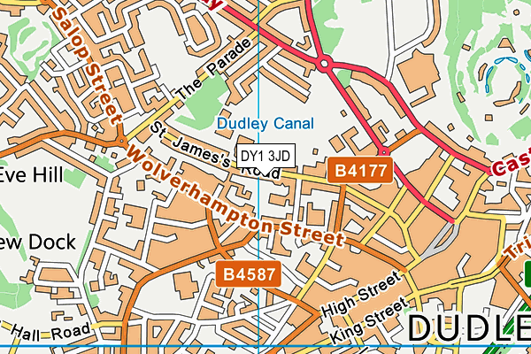 DY1 3JD map - OS VectorMap District (Ordnance Survey)