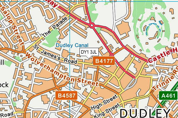 DY1 3JL map - OS VectorMap District (Ordnance Survey)