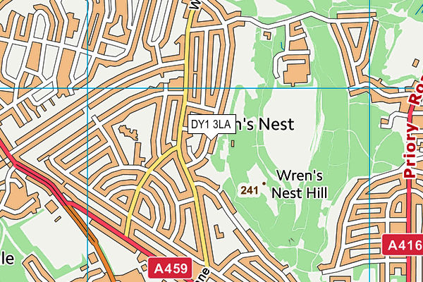 DY1 3LA map - OS VectorMap District (Ordnance Survey)