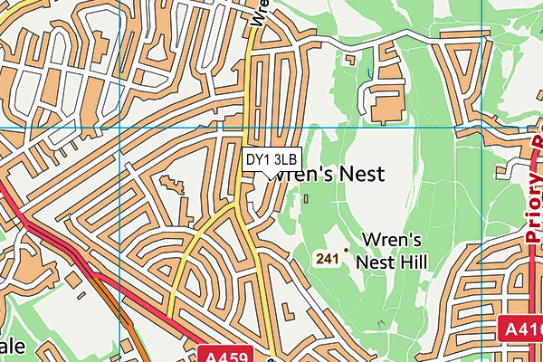 DY1 3LB map - OS VectorMap District (Ordnance Survey)