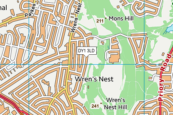 DY1 3LD map - OS VectorMap District (Ordnance Survey)