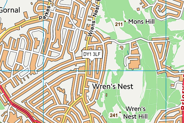 DY1 3LF map - OS VectorMap District (Ordnance Survey)