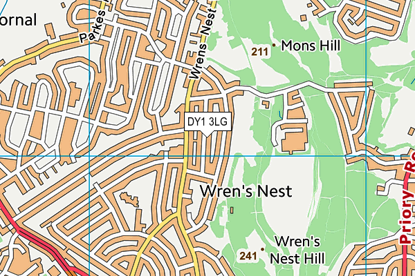 DY1 3LG map - OS VectorMap District (Ordnance Survey)