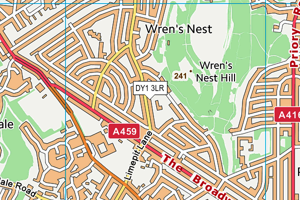 DY1 3LR map - OS VectorMap District (Ordnance Survey)