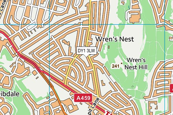 DY1 3LW map - OS VectorMap District (Ordnance Survey)