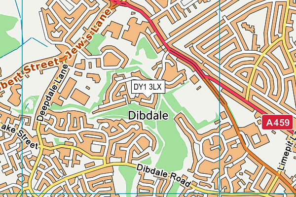 DY1 3LX map - OS VectorMap District (Ordnance Survey)