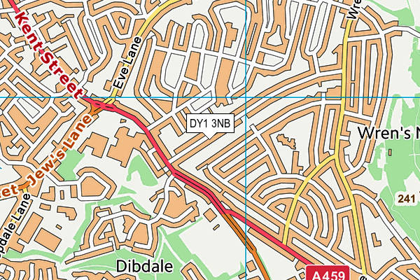 DY1 3NB map - OS VectorMap District (Ordnance Survey)