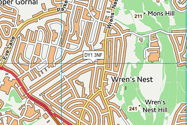 DY1 3NF map - OS VectorMap District (Ordnance Survey)