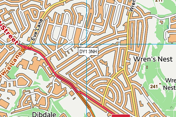 DY1 3NH map - OS VectorMap District (Ordnance Survey)