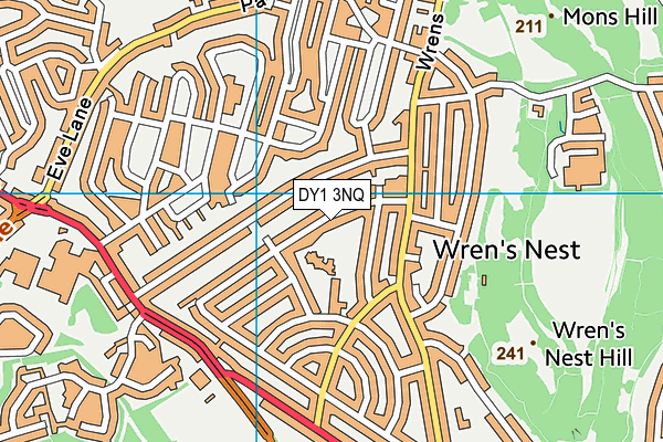 Wrens Nest Primary School map (DY1 3NQ) - OS VectorMap District (Ordnance Survey)