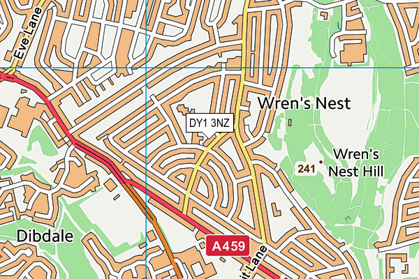 DY1 3NZ map - OS VectorMap District (Ordnance Survey)