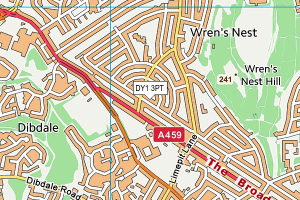 DY1 3PT map - OS VectorMap District (Ordnance Survey)