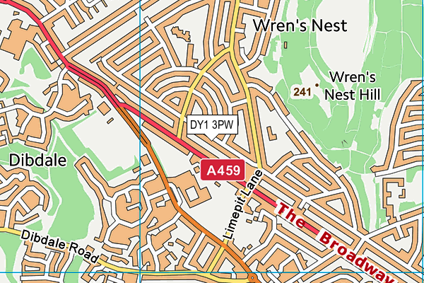 DY1 3PW map - OS VectorMap District (Ordnance Survey)