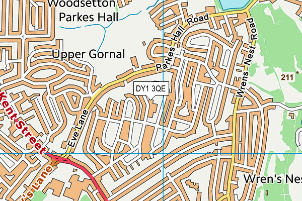 Sycamore Short Stay School map (DY1 3QE) - OS VectorMap District (Ordnance Survey)