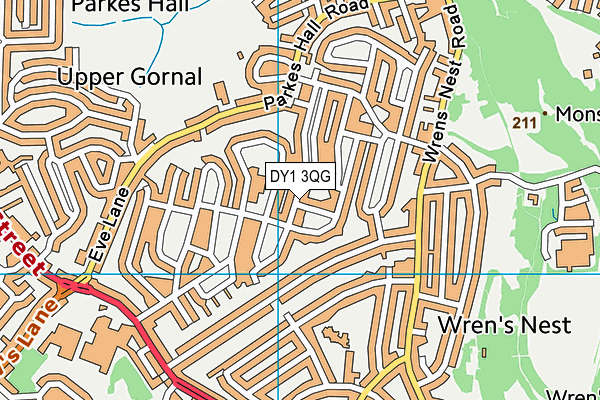 DY1 3QG map - OS VectorMap District (Ordnance Survey)