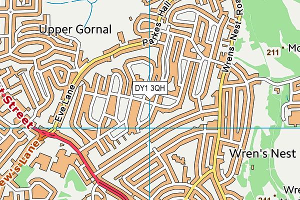 DY1 3QH map - OS VectorMap District (Ordnance Survey)