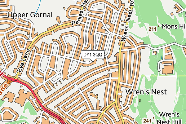 DY1 3QQ map - OS VectorMap District (Ordnance Survey)