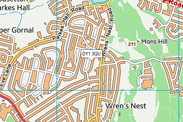 DY1 3QU map - OS VectorMap District (Ordnance Survey)