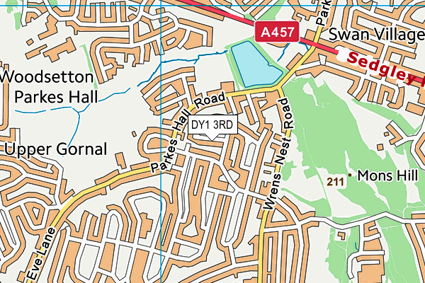 DY1 3RD map - OS VectorMap District (Ordnance Survey)