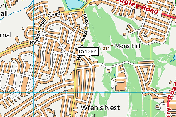 DY1 3RY map - OS VectorMap District (Ordnance Survey)