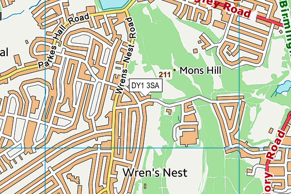 DY1 3SA map - OS VectorMap District (Ordnance Survey)