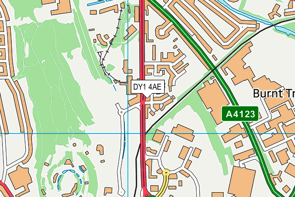 DY1 4AE map - OS VectorMap District (Ordnance Survey)