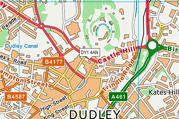 DY1 4AN map - OS VectorMap District (Ordnance Survey)